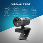 HP W100 480P HD Web Camera with Built - in Mic and Wide Angle View - SWIFT PERIPHERALS1W4W4AA