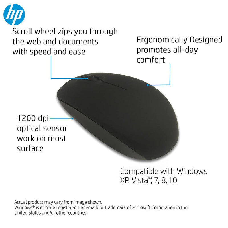 HP W111 Wireless Optical Mouse with 1200 DPI and 3 Buttons - SWIFT PERIPHERALS2U2H7P3