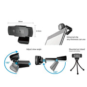 HP W200 720P HD Web Camera with Built - in Mic and 72° Wide Angle View - SWIFT PERIPHERALS20L58AA