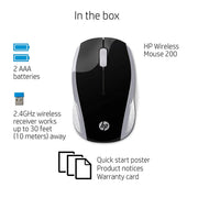 HP Wireless Optical Mouse 200 (Pike Silver) - SWIFT PERIPHERALS2HU84AA