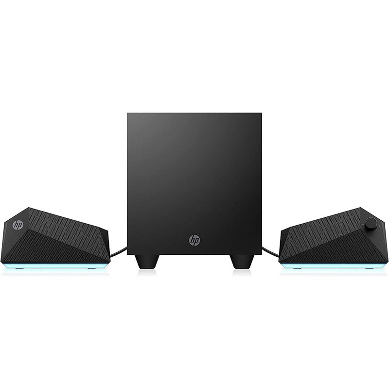 HP X1000 2.1 RGB Gaming Speakers with 3.5 mm AUX Input Sub - Woofer and Deep Bass Adjustable EQ - SWIFT PERIPHERALS8PB07AA