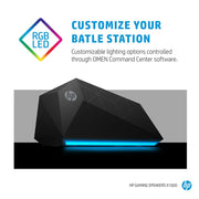 HP X1000 2.1 RGB Gaming Speakers with 3.5 mm AUX Input Sub - Woofer and Deep Bass Adjustable EQ - SWIFT PERIPHERALS8PB07AA