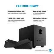 HP X1000 2.1 RGB Gaming Speakers with 3.5 mm AUX Input Sub - Woofer and Deep Bass Adjustable EQ - SWIFT PERIPHERALS8PB07AA