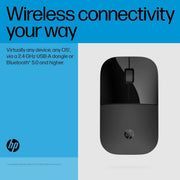 HP Z3700 Dual Black Mouse 2.4 GHz Wireless connection 1600 DPI 3 Buttons Silent clicks - SWIFT PERIPHERALS758A8AA