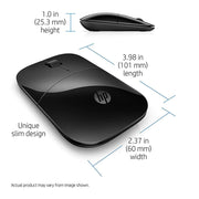 HP Z3700 Wireless Mouse with 1200DPI and 2.4GHz Connectivity - Black - SWIFT PERIPHERALSV0L79AA