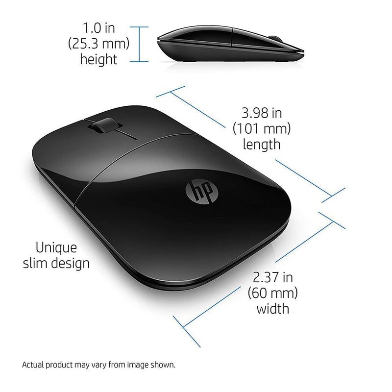 HP Z3700 Wireless Mouse with 1200DPI and 2.4GHz Connectivity - Black - SWIFT PERIPHERALSV0L79AA