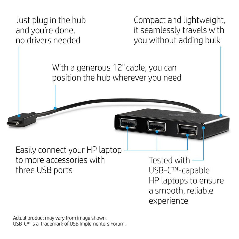 HP Z6A00AA USB - C to USB - A Hub - SWIFT PERIPHERALSZ6A00AA