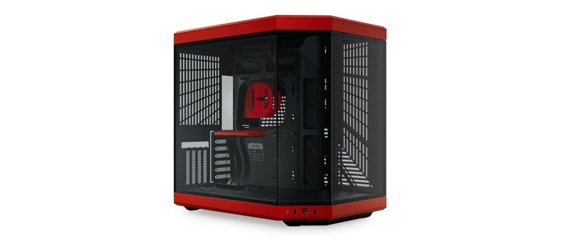 HYTE Y70 (E - ATX) MID TOWER CABINET (BLACK AND RED) CS - HYTE - Y70 - BR - SWIFT PERIPHERALSCS-HYTE-Y70-BR