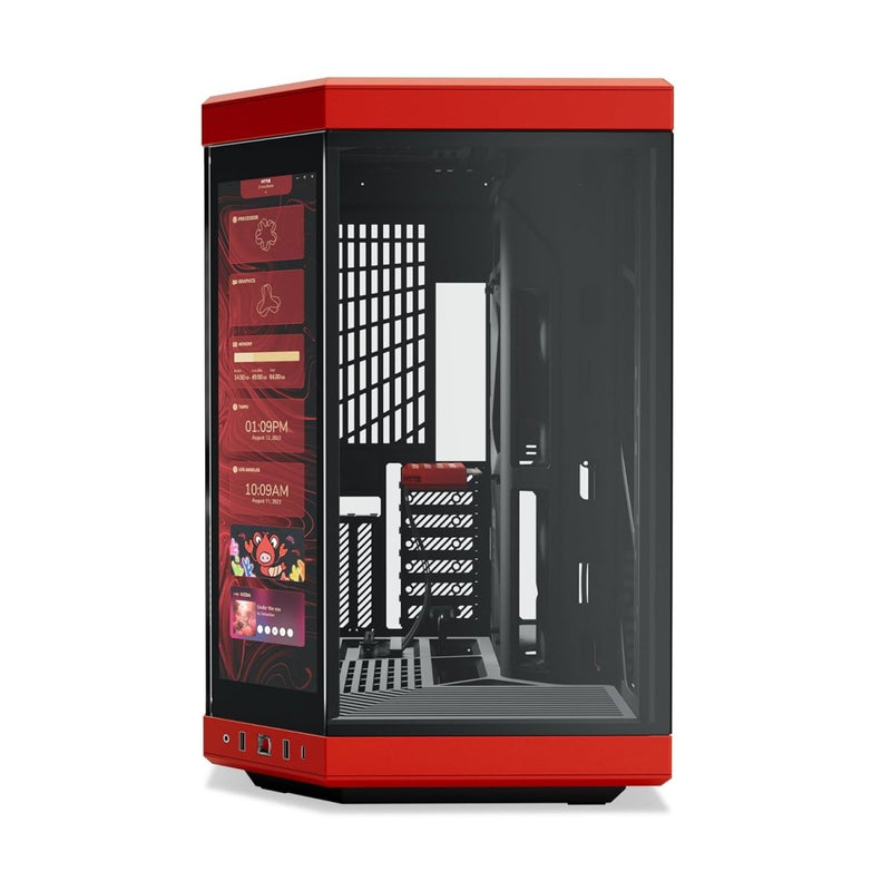 HYTE Y70 (E - ATX) MID TOWER CABINET (BLACK AND RED) CS - HYTE - Y70 - BR - SWIFT PERIPHERALSCS-HYTE-Y70-BR