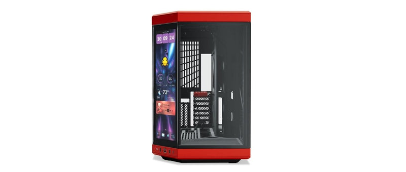 HYTE Y70 TOUCH INFINITE DUAL CHAMBER ATX MID - TOWER CABINET RED - BLACK (CS - HYTE - Y70TI - RB) - SWIFT PERIPHERALS1090659