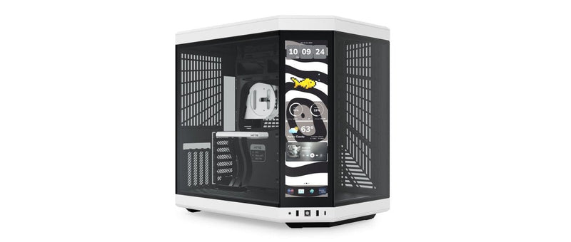 HYTE Y70 TOUCH INFINITE DUAL CHAMBER ATX MID - TOWER CABINET WHITE - BLACK (CS - HYTE - Y70TI - WB) - SWIFT PERIPHERALS1090660