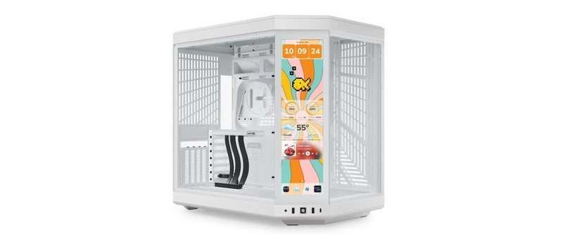 HYTE Y70 TOUCH INFINITE (E - ATX) MID TOWER CABINET (SNOW WHITE) CS - HYTE - Y70TI - WW - SWIFT PERIPHERALS1090657