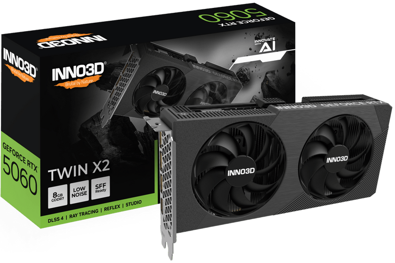 INNO3D 8GB GEFORCE RTX 5060 TWIN X2 GRAPHIC CARD - SWIFT PERIPHERALS1095228