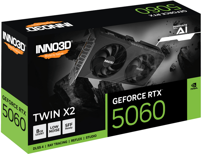 INNO3D 8GB GEFORCE RTX 5060 TWIN X2 GRAPHIC CARD - SWIFT PERIPHERALS1095228