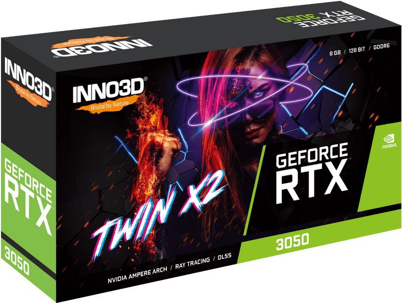 INNO3D GEFORCE RTX 3050 8GB TWIN X2 GRAPHIC CARD - SWIFT PERIPHERALS107620