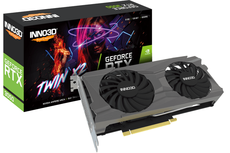 INNO3D GEFORCE RTX 3050 8GB TWIN X2 GRAPHIC CARD - SWIFT PERIPHERALS107620