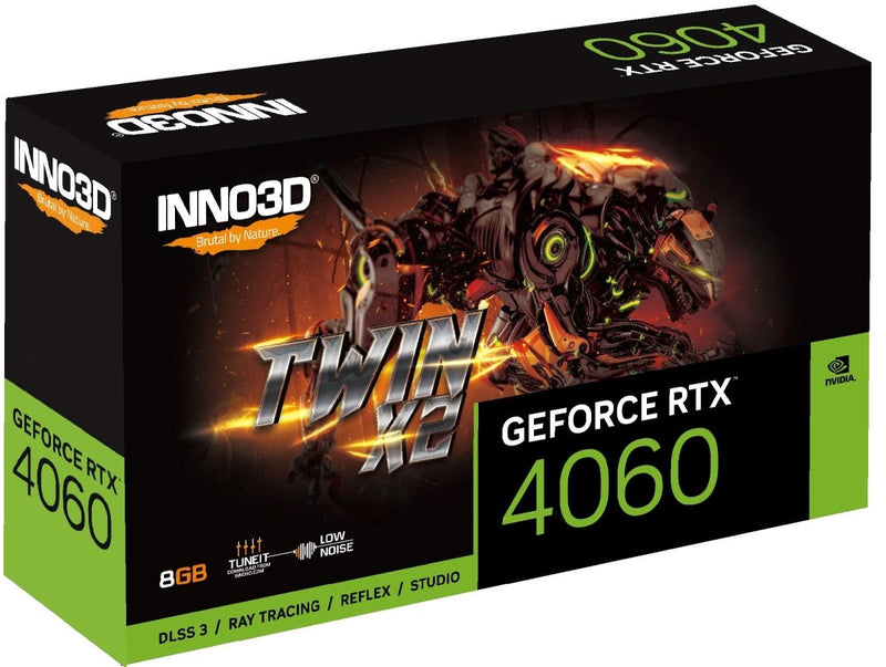 INNO3D GEFORCE RTX 4060 8GB TWIN X2 GRAPHIC CARD - SWIFT PERIPHERALS1085944