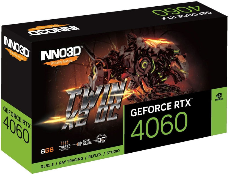 INNO3D GEFORCE RTX 4060 8GB TWIN X2 OC GRAPHIC CARD - SWIFT PERIPHERALS1085945