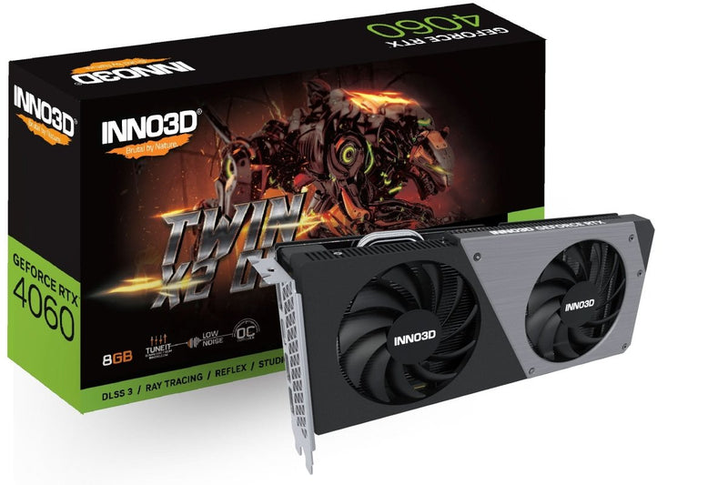 INNO3D GEFORCE RTX 4060 8GB TWIN X2 OC GRAPHIC CARD - SWIFT PERIPHERALS1085945