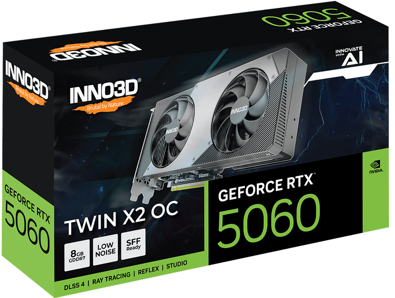 INNO3D GeForce RTX 5060 8GB TWIN X2 OC Graphic Card - SWIFT PERIPHERALS1095203