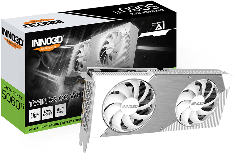 INNO3D GEFORCE RTX 5060 TI 16GB TWIN X2 OC WHITE - SWIFT PERIPHERALS1095227