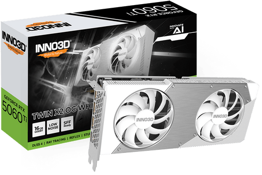 INNO3D GEFORCE RTX 5060 TI 16GB TWIN X2 OC WHITE - SWIFT PERIPHERALS1095227