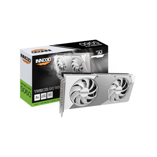 INNO3D GeForce RTX 5060 Twin X2 OC White 8GB GDDR7 Graphic Card - SWIFT PERIPHERALS1096166