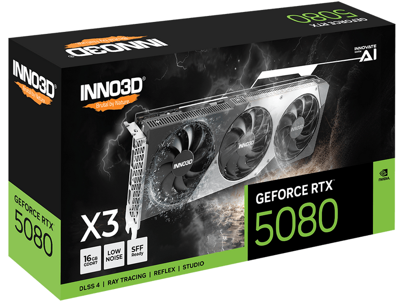 INNO3D GEFORCE RTX 5080 X3 NVIDIA GRAPHIC CARD - SWIFT PERIPHERALS1092369