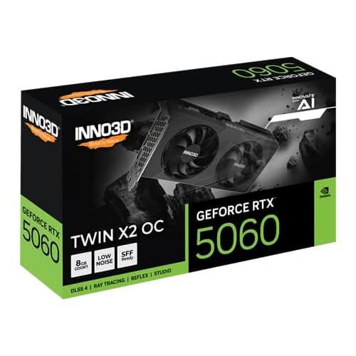 INNO3D RTX 5060 Twin X2 OC V2 8GB GDDR7 SFF Graphics Card - SWIFT PERIPHERALS1096871