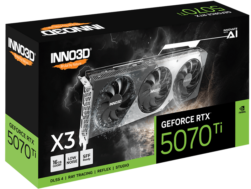 INNO3D RTX 5070 TI X3 16GB GRAPHICS CARD - SWIFT PERIPHERALS1092914