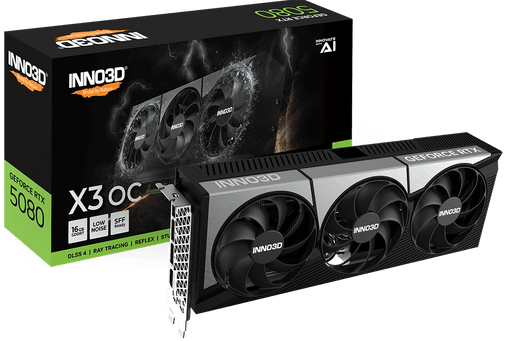 INNO3D RTX 5080 X3 OC 16GB GDDR7 GRAPHICS CARD - SWIFT PERIPHERALS1092368
