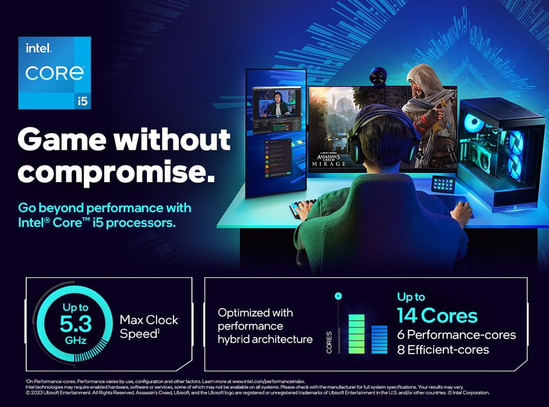 INTEL CORE I5 - 14600K 14TH GEN 14 CORE UPTO 5.3 GHZ LGA1700 PROCESSOR - SWIFT PERIPHERALS1087054