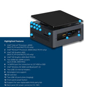 Intel NUC Kit NUC7CJYH with Celeron J4005 Processor UHD 600 4K Support and 7.1 Audio - SWIFT PERIPHERALSNUC7CJYHN
