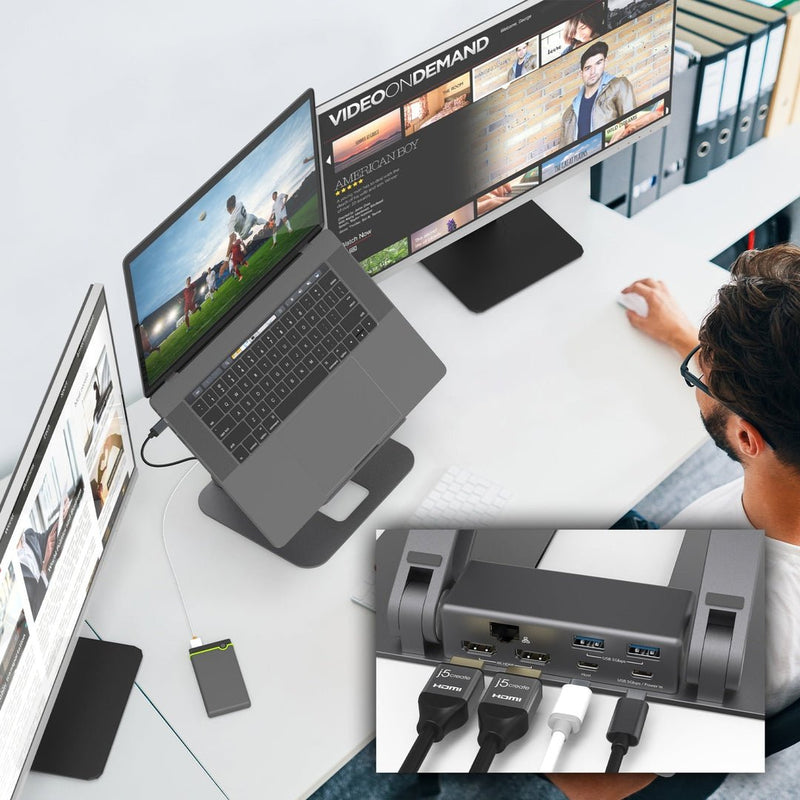 J5CREATE MULTI - ANGLE DUAL HDMI DOCKING STAND - SWIFT PERIPHERALSJ5Create-058