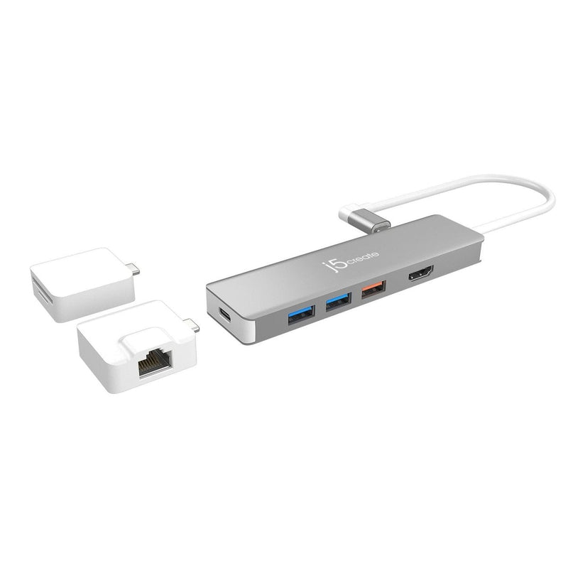 J5CREATE ULTRADRIVE KIT USB - C DUAL - DISPLAY MODULAR DOCK 8 IN 1 - SWIFT PERIPHERALSJ5Create-044