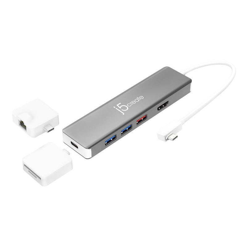 J5CREATE ULTRADRIVE KIT USB - C DUAL - DISPLAY MODULAR DOCK 8 IN 1 - SWIFT PERIPHERALSJ5Create-044