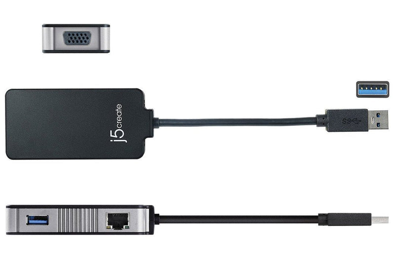 J5CREATE USB 3.0 MULTI - ADAPTER VGA & GIGABIT ETHERNET - SWIFT PERIPHERALSJ5Create-015