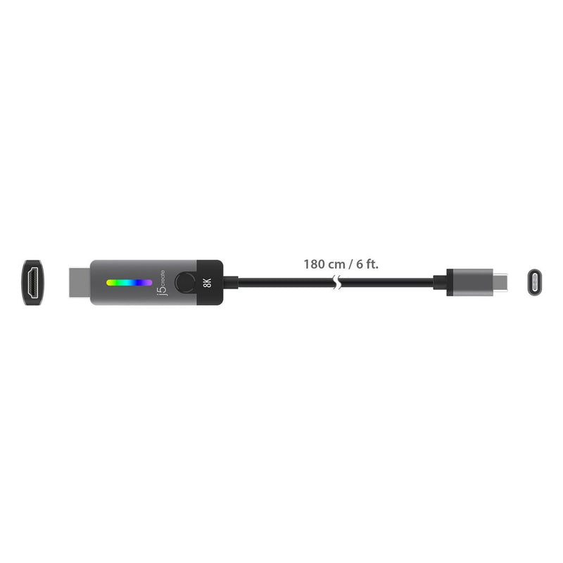 J5CREATE USB - C TO HDMI 2.1 8K CABLE - SWIFT PERIPHERALS1096892