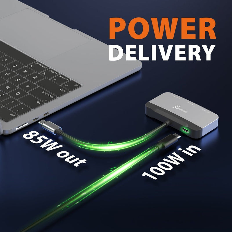 J5CREATE USB - C TO HDMI 4K144HZ & 2 X USB 3.2 WITH POWER DELIVERY 100W - SWIFT PERIPHERALS1096886