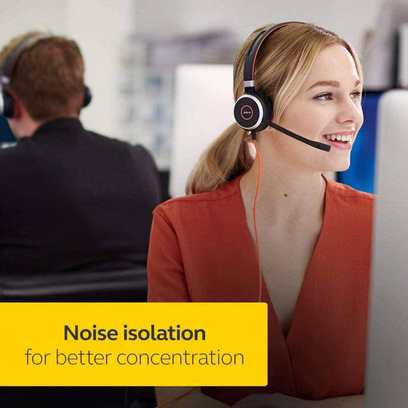 Jabra Evolve 40 MS Wired On - Ear sterio Headset with Microphone and Media Controls - SWIFT PERIPHERALS6399-823-109