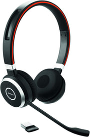 JABRA EVOLVE 65 SE MS UC DUO Bluetooth Wireless Passive Noise Cancellation Stereo Headset with Mic - Black - SWIFT PERIPHERALS6599-833-309