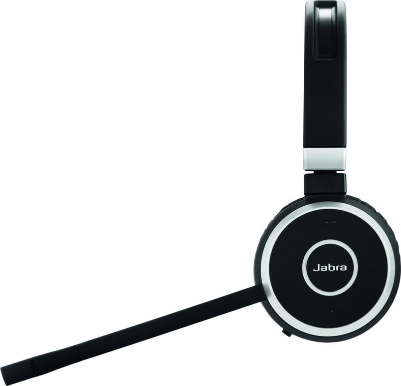 JABRA EVOLVE 65 SE MS UC DUO Bluetooth Wireless Passive Noise Cancellation Stereo Headset with Mic - Black - SWIFT PERIPHERALS6599-833-309
