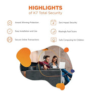 K7 TOT SEC (1USER / 1 YEAR) ANTIVIRUS - 2HRS EMAIL DELIVERY - SWIFT PERIPHERALS100154