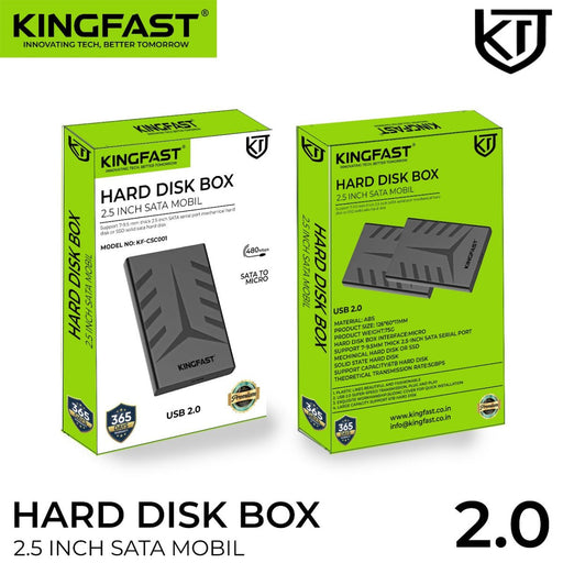 KINGFAST USB 2.0 External HDD/SSD Enclosure with Lightweight and Shock - Resistant Design - SWIFT PERIPHERALSKF-CAS-USB20