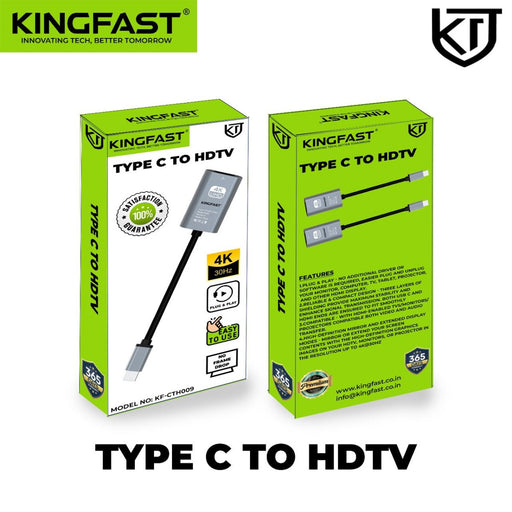 KINGFAST USB - C to HDMI 4K UHD Display Converter Adapter for Laptop MacBook and Smartphones - SWIFT PERIPHERALSKF-USBCHDMI