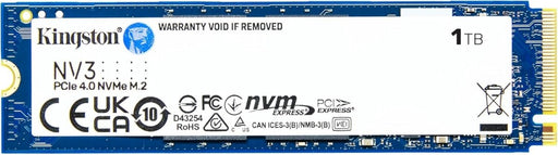 KINGSTON 1TB NV3 M.2 2280 NVME SSD SNV3S/1000G - SWIFT PERIPHERALS1091474