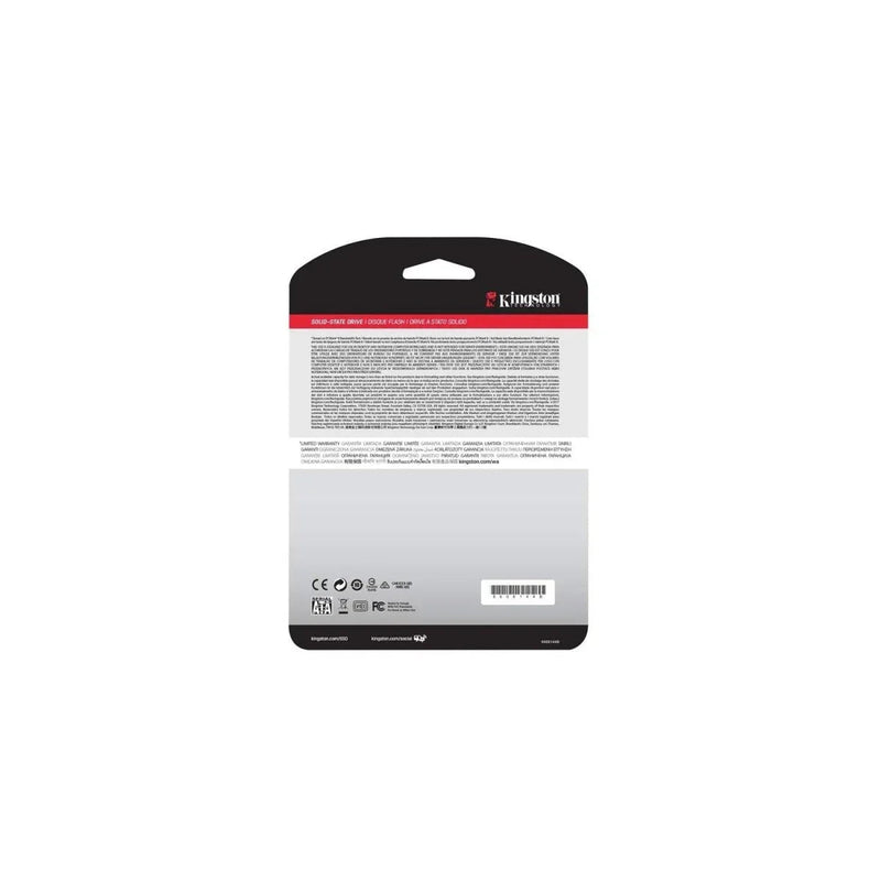Back packaging of 2.5-inch SATA internal solid state drive with product details and barcode