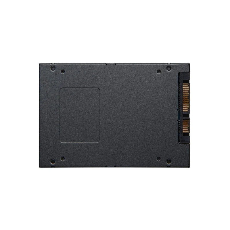 2.5-inch SATA solid state drive showing connector interface, black casing