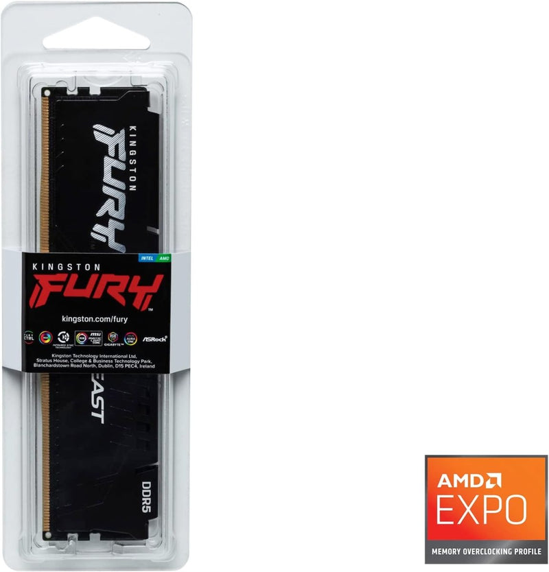 KINGSTON FURY BEAST DDR5 32GB 6000MHZ CL36 RAM KF560C36BBE2 - 32 - SWIFT PERIPHERALS1094801