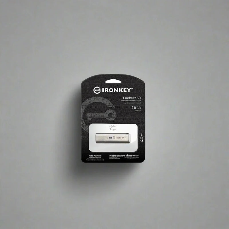 Kingston Ironkey Locker+ 50 16GB Encrypted USB Metal Casing Flash Drive - SWIFT PERIPHERALSIKLP50-16GB